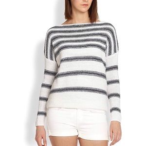 Vince Linen Boatneck Knit Sweater sz M